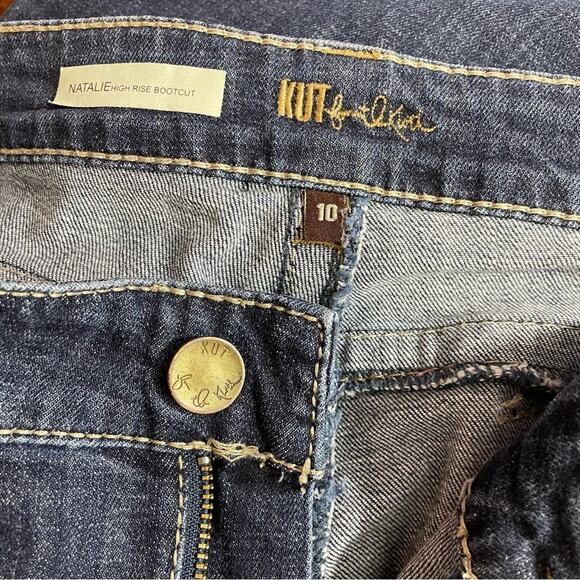 Kut from the Kloth Natalie High Rise Bootcut Flap Pocket stretch jeans womens 10 - Picture 9 of 13